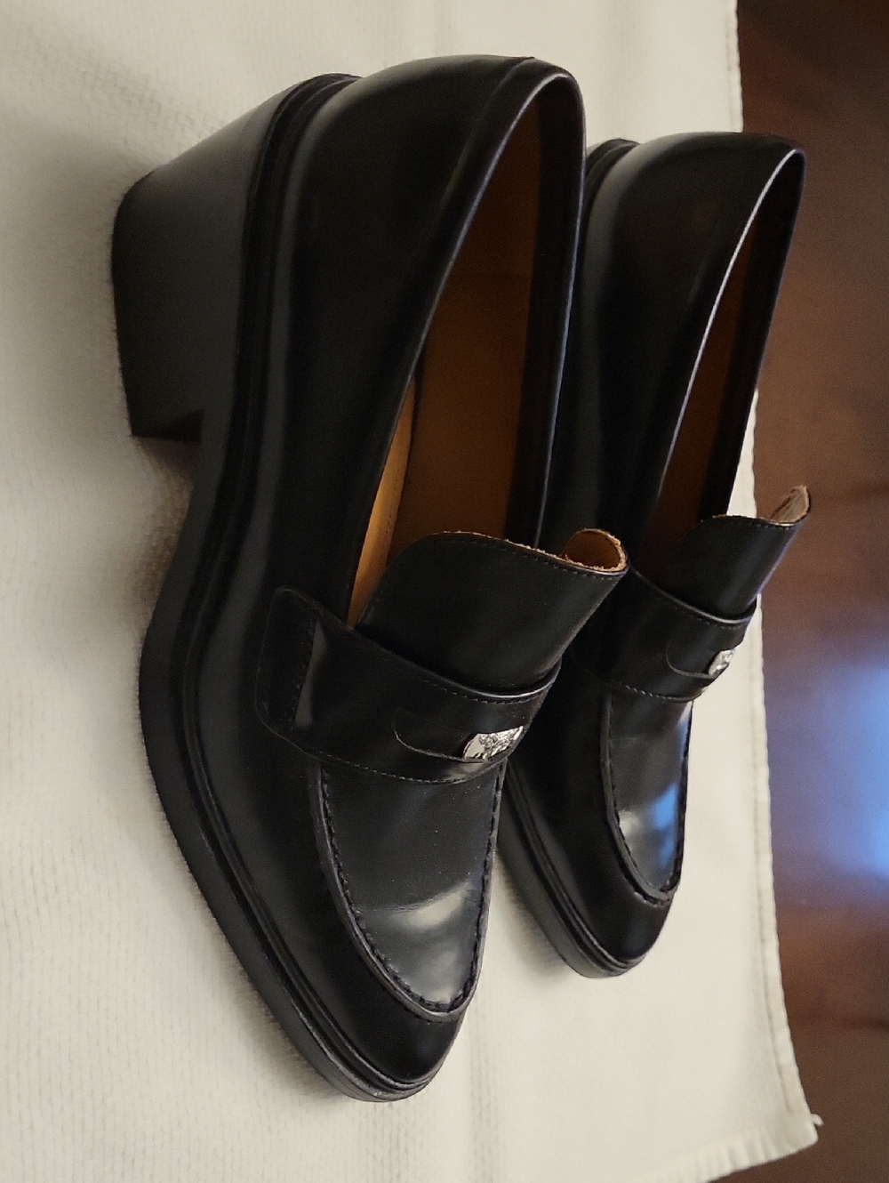 COACH Classic Black Leather Women's Loafers